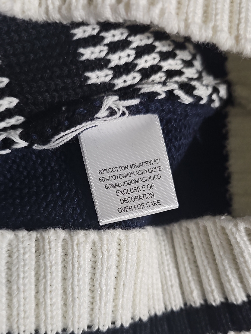 Le Tigre Navy Red and White Zip-Up Knit Sweater with Tiger Motif Large New - Picture 7 of 10